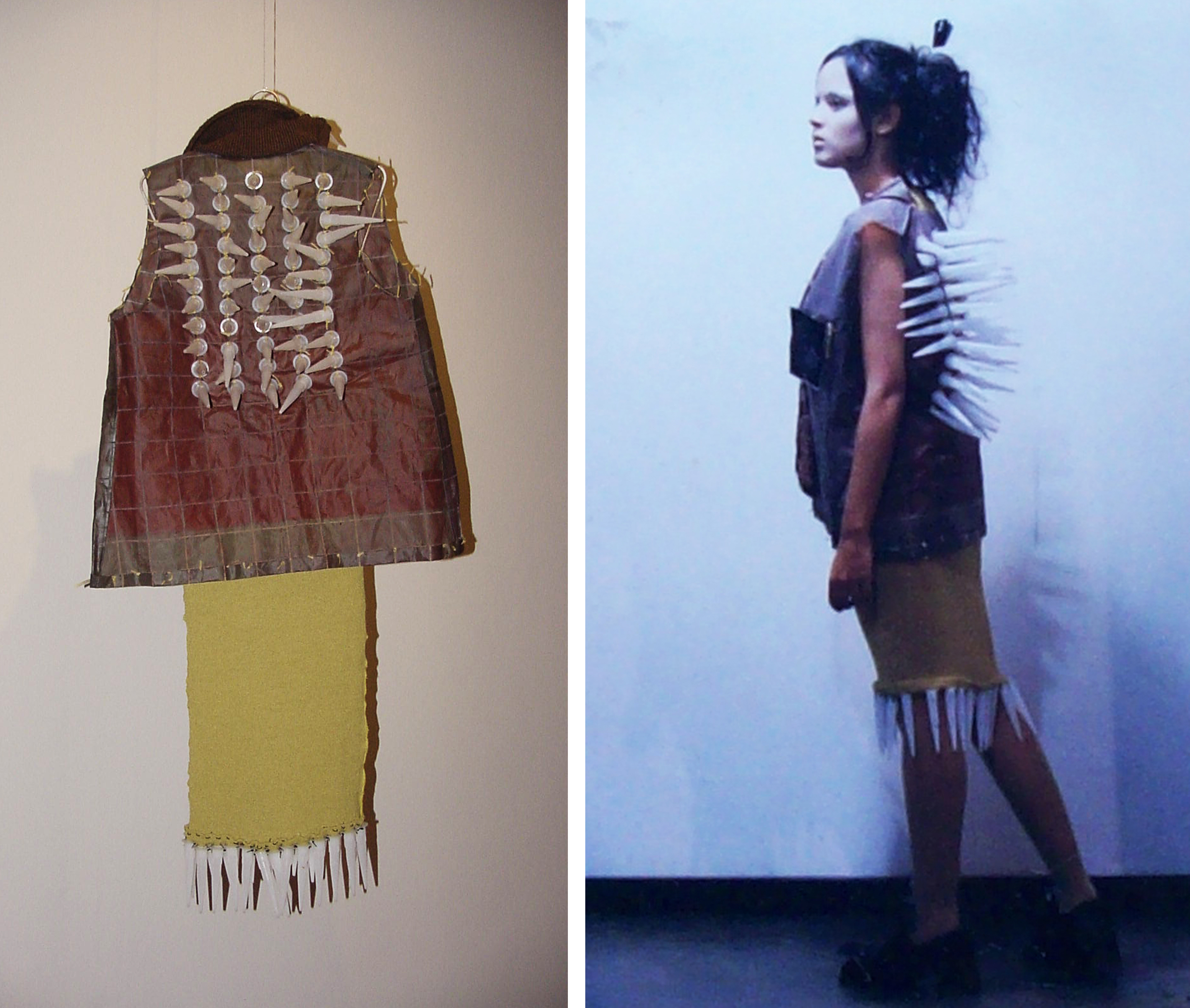 Série OURIÇO - nylon e vinil pós-consumo expo. o universo 3 mulheres | dDANIELA aGUILAR | Foto esq. José Ronaldo e dir.João Araujo