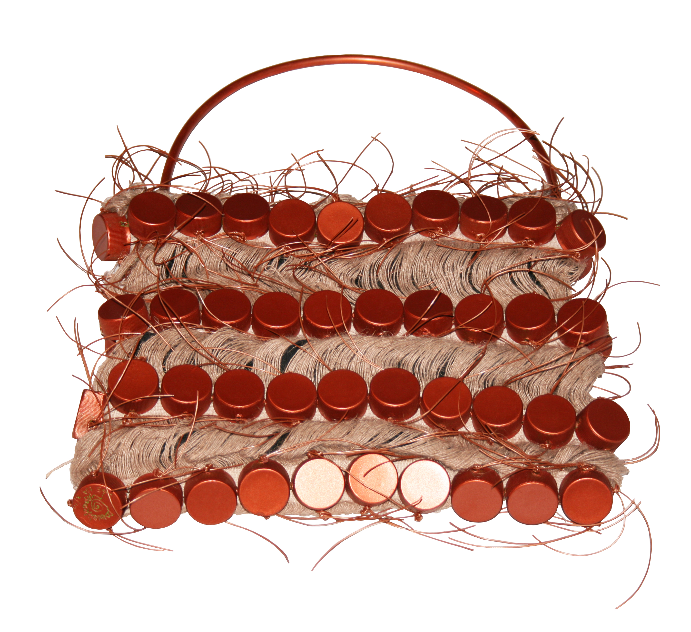 Da série PORCO-ESPINHO -tecido, cobre,fios, plástico pós-consumo ( 2001) | Ddaniela Aguilar