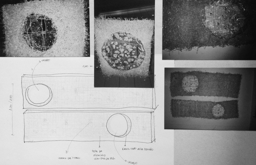 Processos série Porco-espinho - vidro, PET pós-consumo e tela de aluminio (2001) | Ddaniela Aguilar
