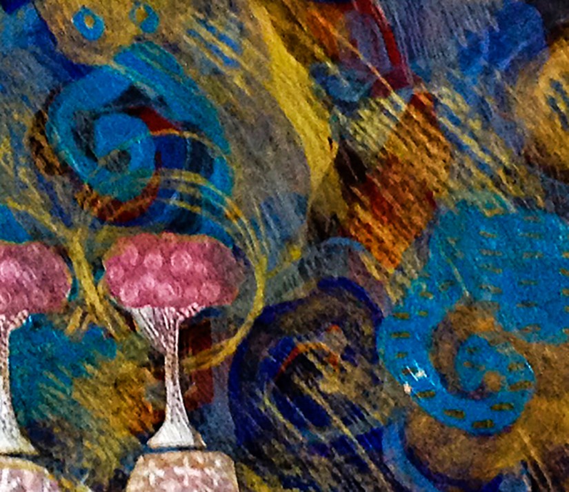 Série Upstairs ( 2013) - acrílica e colagem s.papel | Ddaniela Aguilar