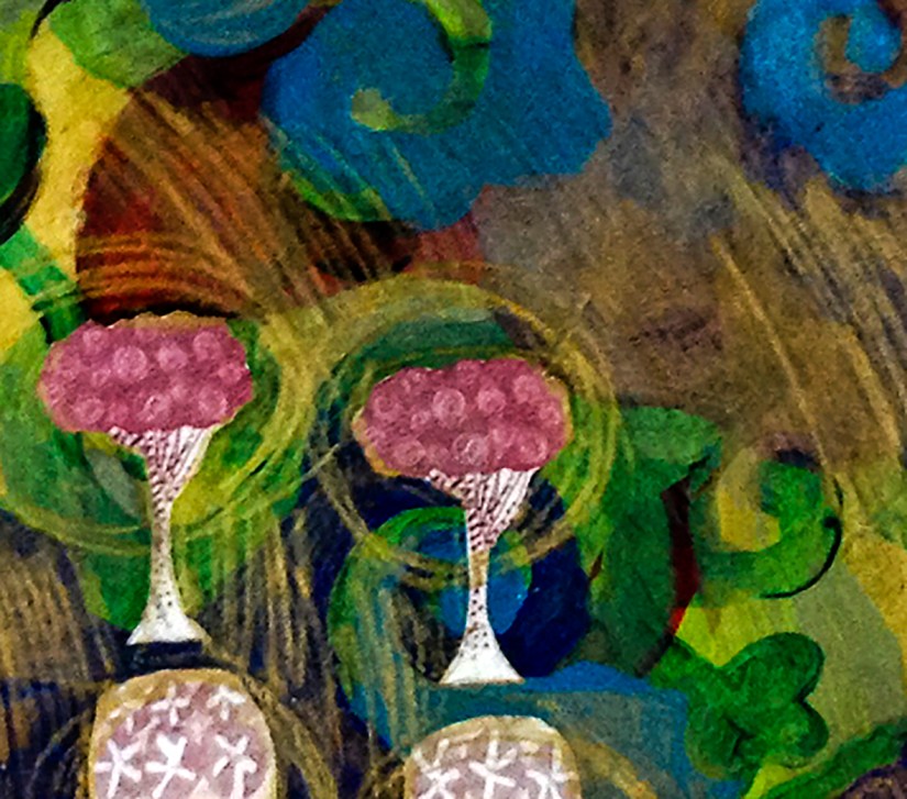 Série Upstairs ( 2013) - acrílica e colagem s.papel | Ddaniela Aguilar