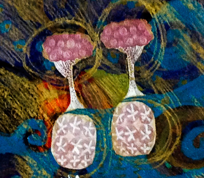 Série Upstairs ( 2013) - acrílica e colagem s.papel | Ddaniela Aguilar